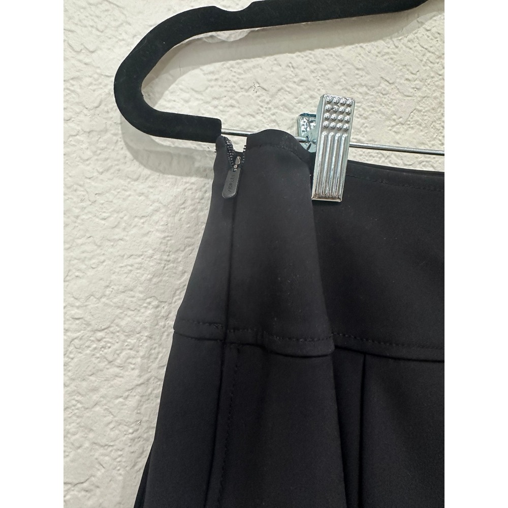 Athleta Brooklyn Wide Leg Crop Pants Black W 10 Side Zip High Rise Seam Front - Picture 7 of 10